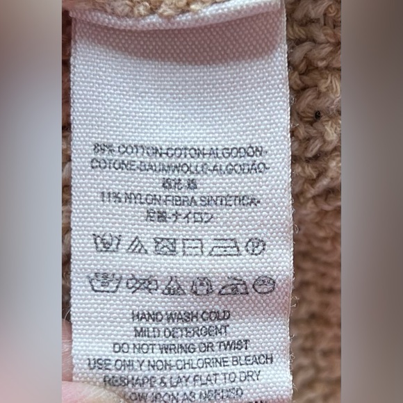 Free People Ochre Crop Knit High Low V Neck Lightweight Pullover Sweater - Picture 5 of 5